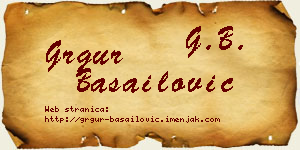 Grgur Basailović vizit kartica